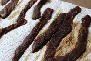 Fleisch trockentupfen