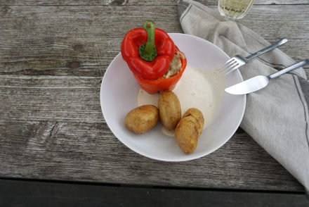 gefuellte Paprika vom Hirsch